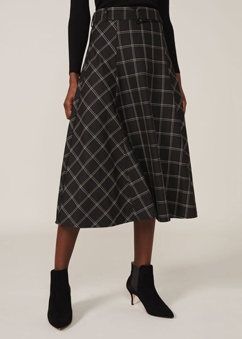 Phase Eight Check A Line Skirts Black/Multicolor Canada | NEJYSV-163